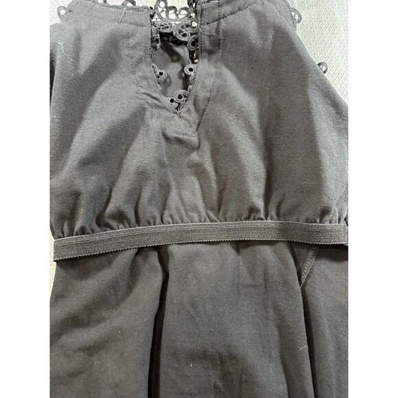 Boston Proper Womens cold Shoulder Keyhole Lace Rhinestones Black Size M - Picture 9 of 9